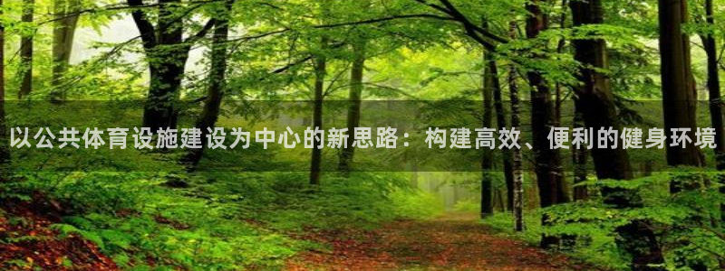 意昂4娱乐下载：以公共体育设施建设为中心的新思路：构