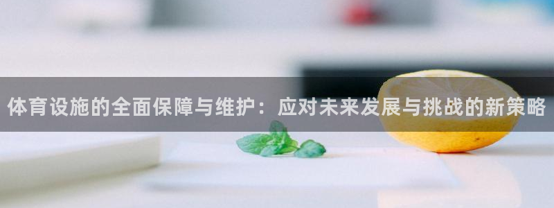 意昂4集团：体育设施的全面保障与维护：应对未来发展与