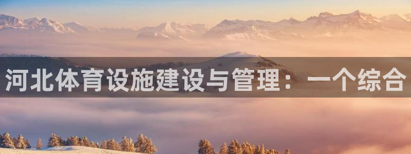 意昂体育4平台是正规平台吗：河北体育设施建设与管理：一个综合