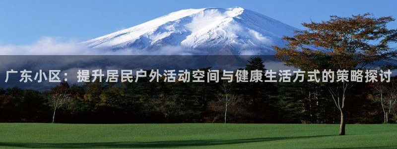 意昂4新能源：广东小区：提升居民户外活动空间与健康生活方式的